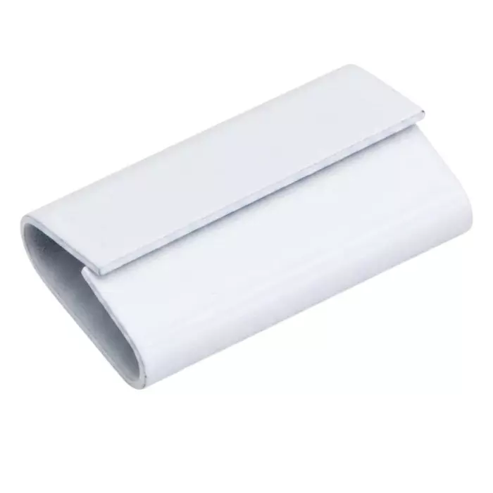 GENERIC 12 mm Width Strapping Seal Clip White Color Metal Body for Sealing Straps (Bag of 50 Kg)