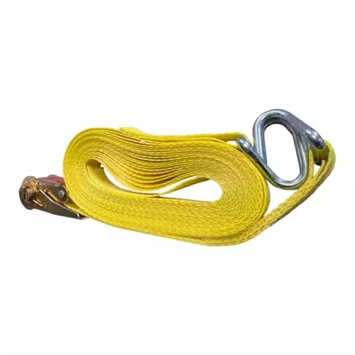 GTCFI Heavy Duty Ratchet Tie Down Strap 1500 Kg Load Capacity 25 mm 5 m Polyester Yellow