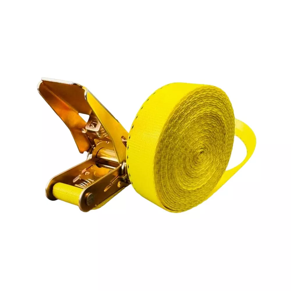 GTCFI Heavy Duty Endless Ratchet Tie Down Strap 1500 Kg Load Capacity 25 mm 8 m Polyester Yellow
