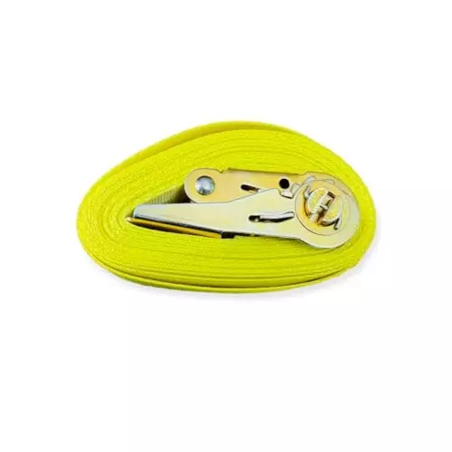 GTCFI Heavy Duty Endless Ratchet Tie Down Strap 1500 Kg Load Capacity 25 mm 8 m Polyester Yellow