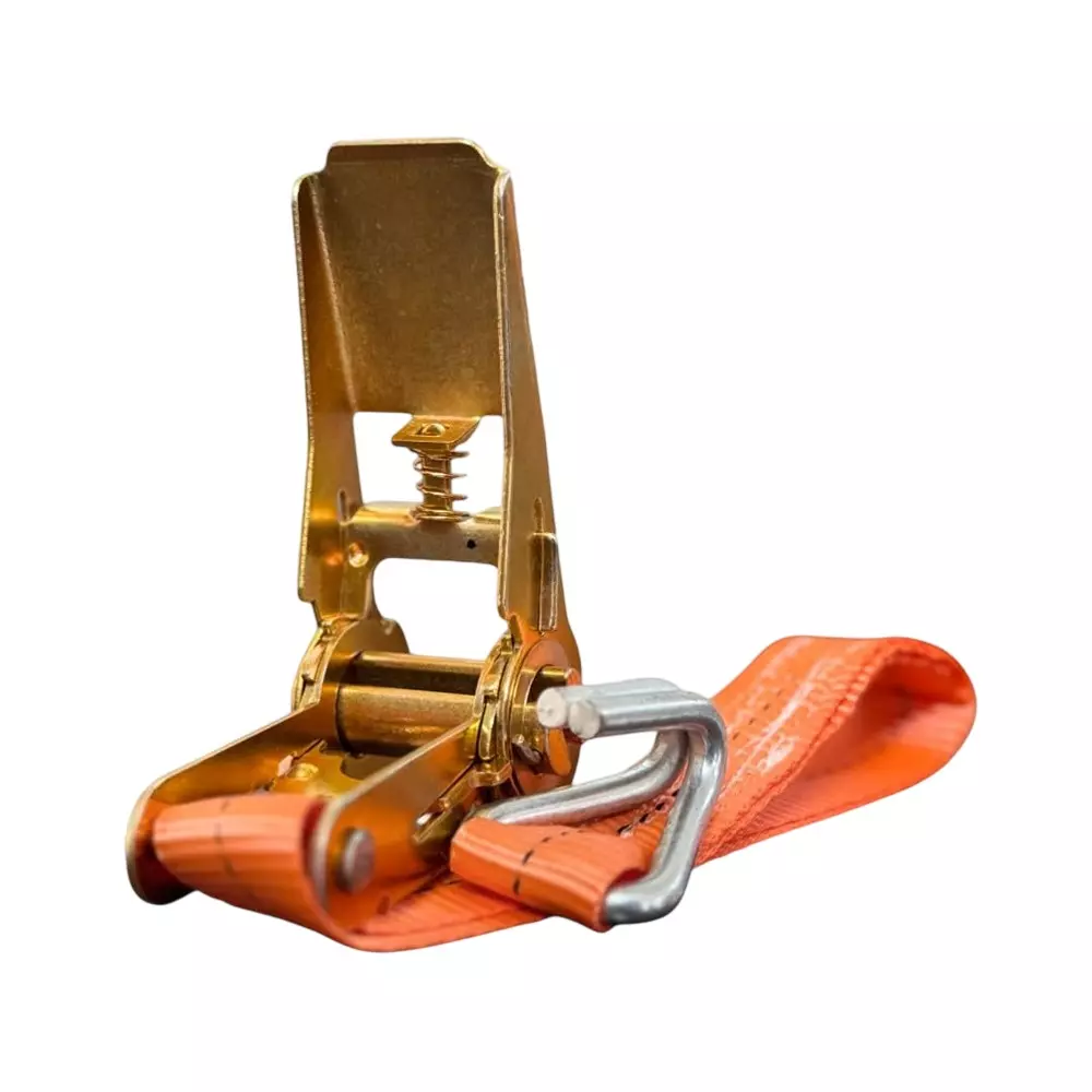 GTCFI Ratchet Tie Down Strap 1000 Kg Load Capacity 25 mm 6 m Polyester Orange
