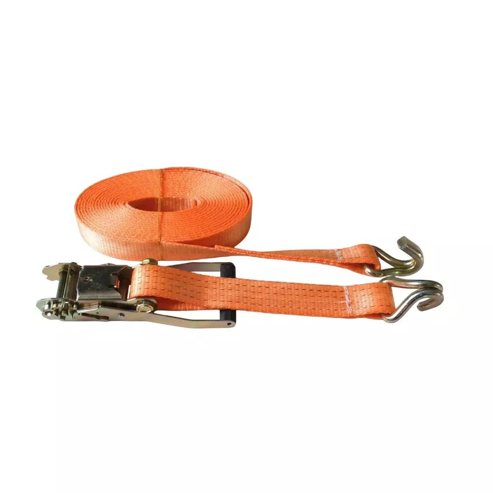Fetter Ratchet Tie Down Alloy Steel & Polyester 10 m Length 5 Ton (5000 Kg) Capacity Orange for Indutrial Use