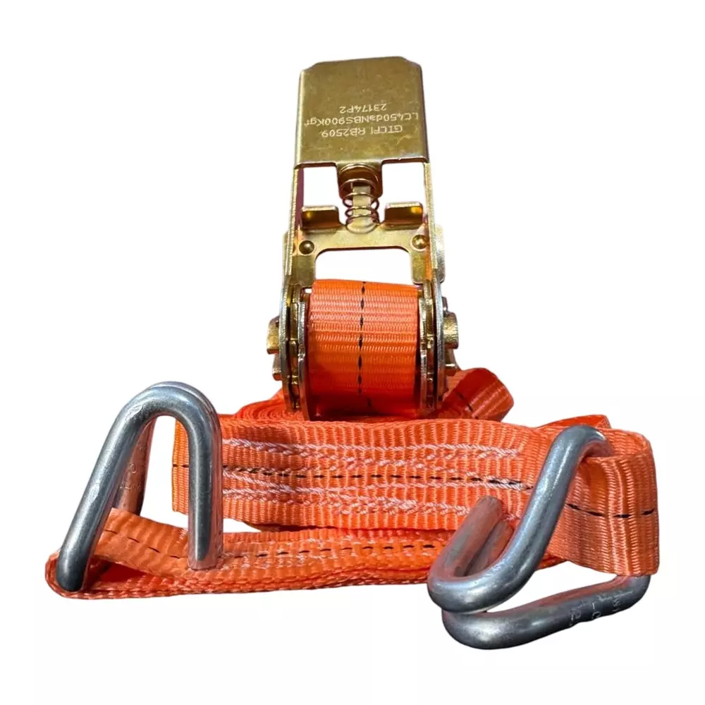 GTCFI Heavy Duty Ratchet Tie Down Strap 1000 Kg Load Capacity 25 mm 10 m Polyester Orange
