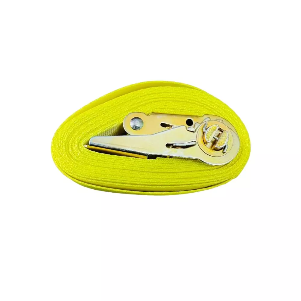 GTCFI Heavy Duty Endless Ratchet Tie Down Strap 1500 Kg Load Capacity 25 mm 10 m Polyester Yellow