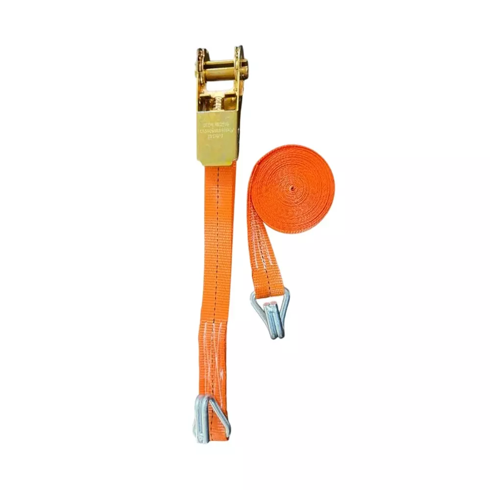 GTCFI Heavy Duty Ratchet Tie Down Strap 1000 Kg Load Capacity 25 mm 8 m Polyester Orange