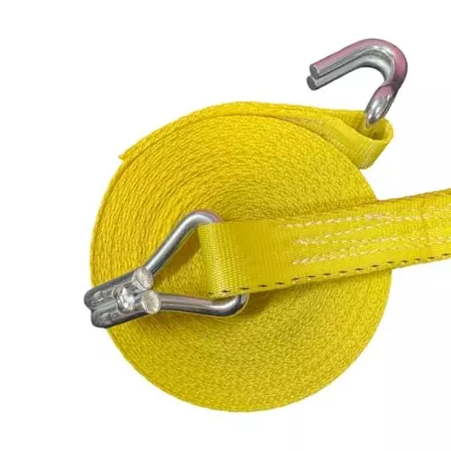 GTCFI Heavy Duty Ratchet Tie Down Strap 1500 Kg Load Capacity 25 mm 8 m Polyester Yellow