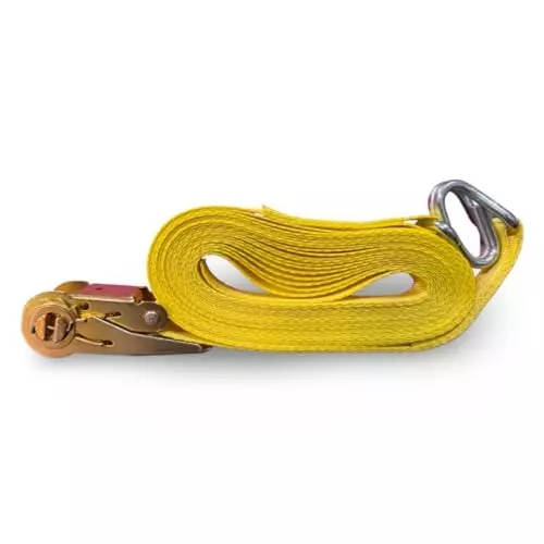 GTCFI Heavy Duty Ratchet Tie Down Strap 1500 Kg Load Capacity 25 mm 8 m Polyester Yellow