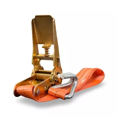 GTCFI Heavy Duty Ratchet Tie Down Strap 1000 Kg Load Capacity 25 mm 7 m Polyester Orange