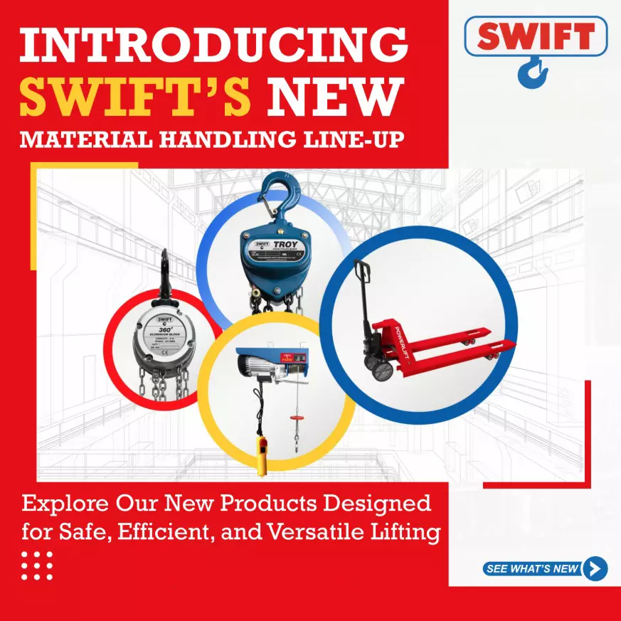 SWIFT Powerlift Hand Pallet Truck 3000 Kg (3 Ton) Capacity 685 mm (27 inch) Fork Width Mild Steel Red