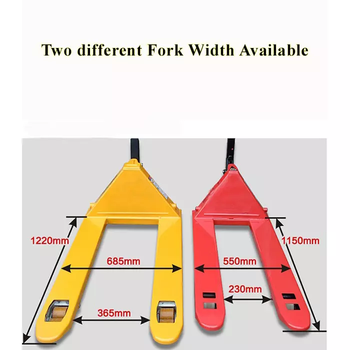 ELEQUIP Pallet Truck 3000 Kg Capacity 685 mm (27 inch) Fork Width For Internal Movement Operations, HPT-BF3.0/L