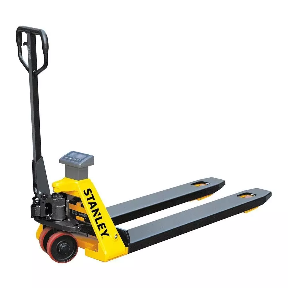 STANLEY 2 Ton Scale Pallet Truck with Steel Square Shaped, Rubber Wrapped and 17.5 cm Lifting Height, SXWTI-CPT-SCALE1