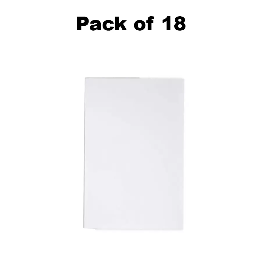 SINGHAL PP Corrugated Sheets White 5 mm Thickness 228.6 x 381 mm (9 x 15 inch) (Pack of 18)