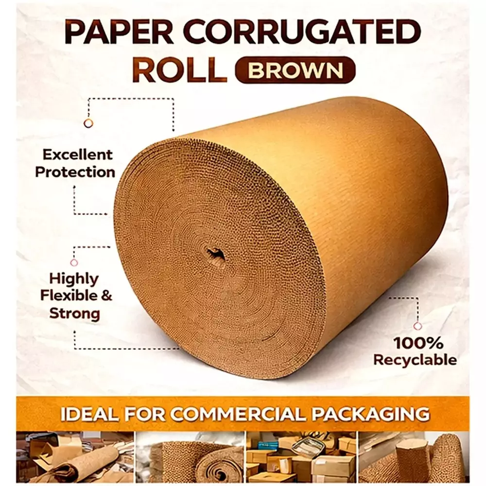 generic-2-ply-corrugated-paper-roll-brown-color-for-packaging-and-sealing-roll-of-100-m