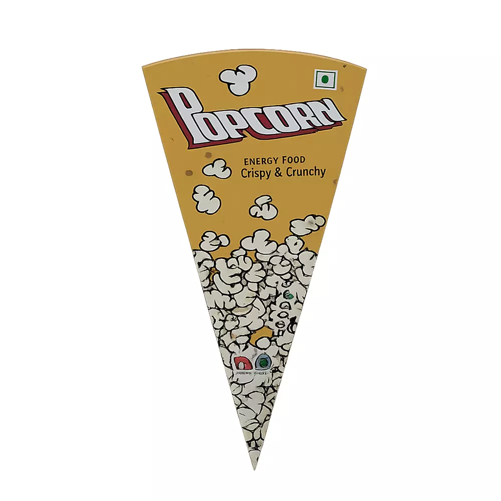 GENERIC Popcorn Cone Cups 14.5x20 cm Yellow, POP00127 (Pack of 50 Pcs)