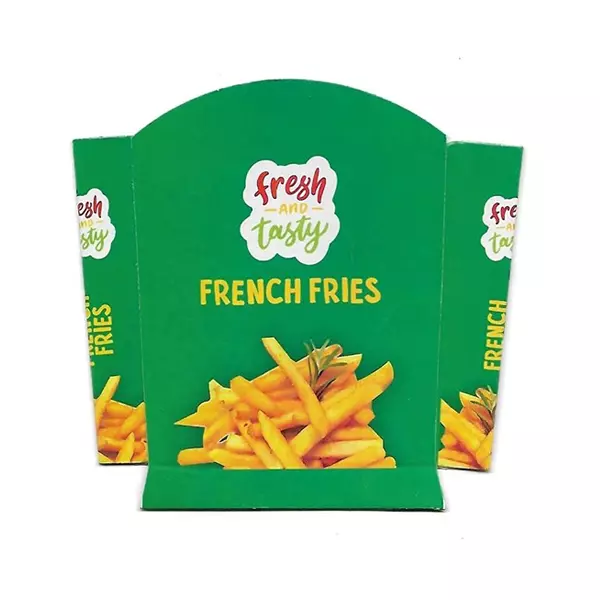 GENERIC French Fry Holder Green Printed, Fry-005 (Pack of 50 Pcs)