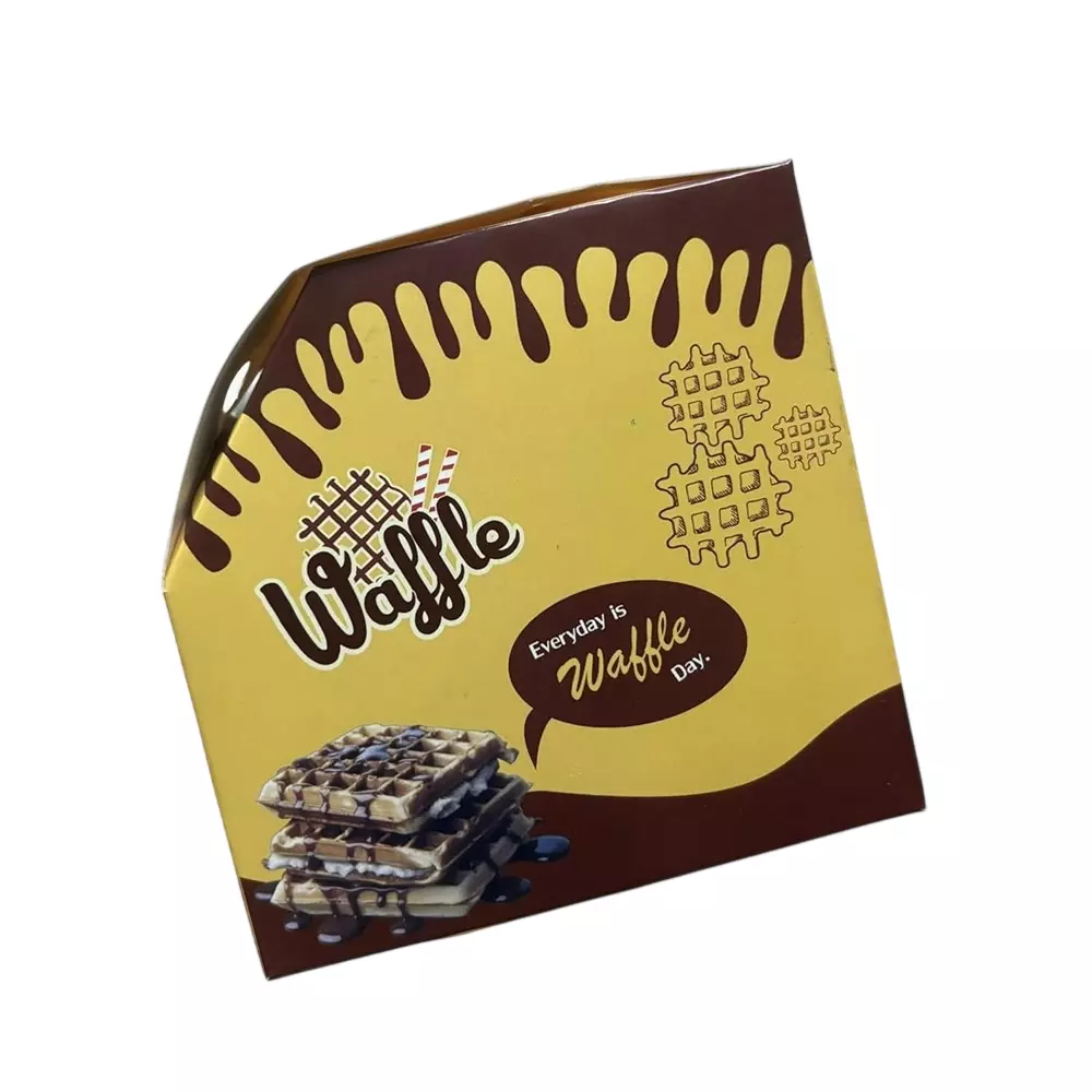 GENERIC Waffle Box Free Size for Packaging & Takeaways (Pack of 50 Pcs)