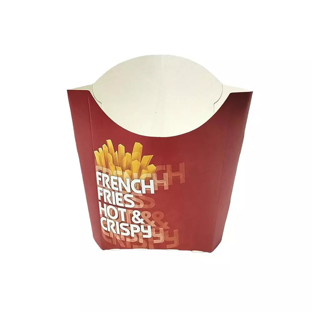 GENERIC French Fries Snack Holder Paper Box Cup 10.5x9.5x8 cm (Pack of 50 Pcs)