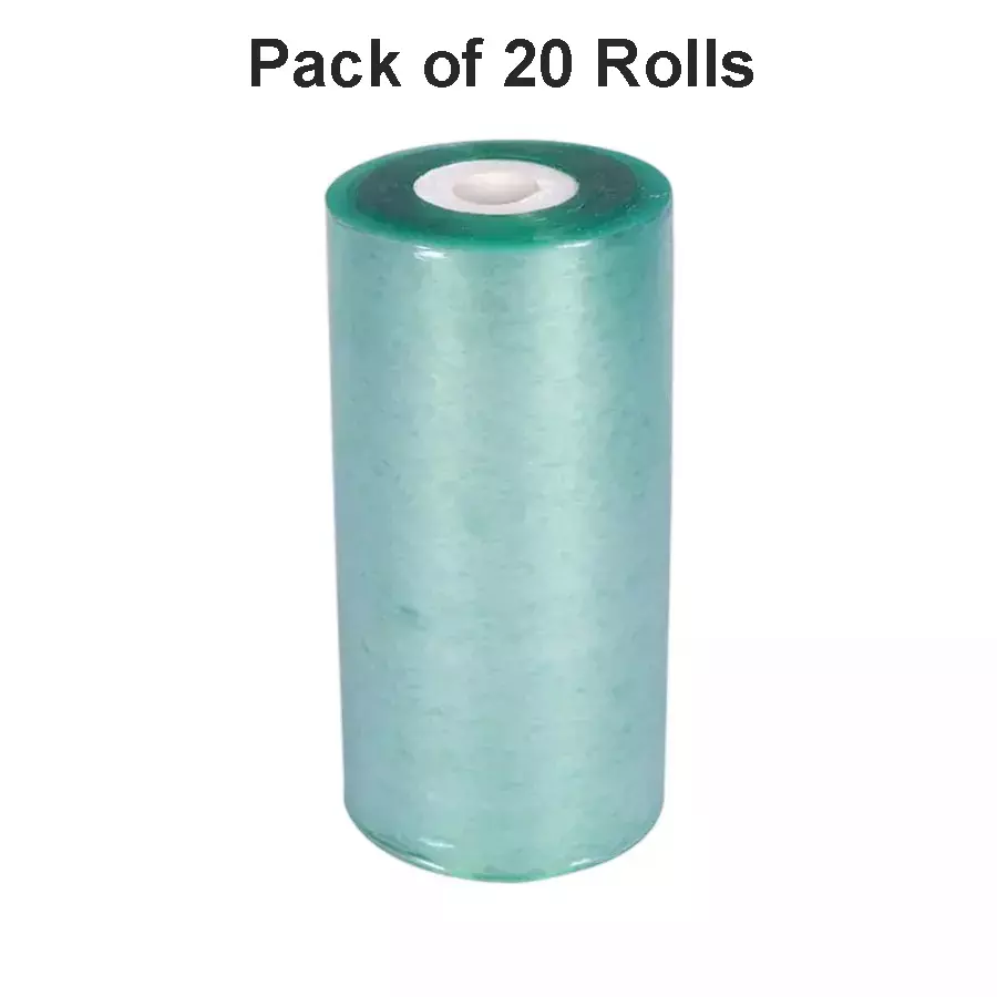 Singhal Stretchable Packing Material Wrap Roll 3 inchx100 m, Transparent Yellow (Pack of 20 Rolls)