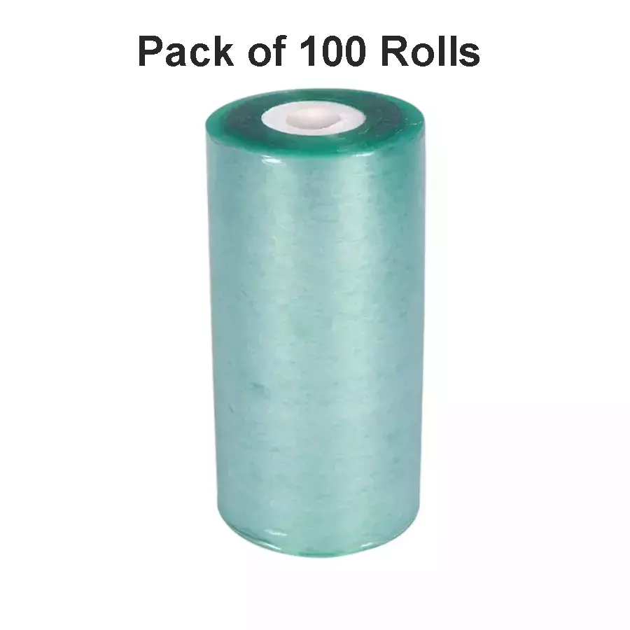 Singhal Stretchable Packing Material Wrap Roll 3 inchx100 m, Transparent Yellow (Pack of 100 Rolls)