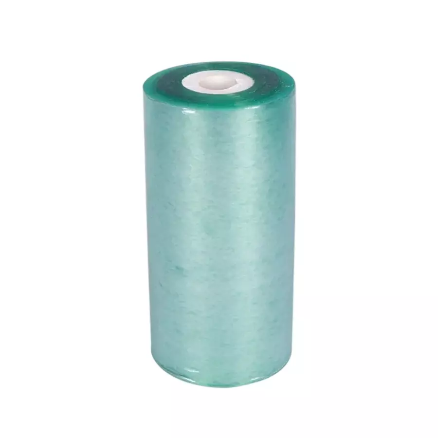 Singhal Stretchable Packing Material Wrap Roll 3 inchx100 m, Transparent Green (Pack of 2 Rolls)