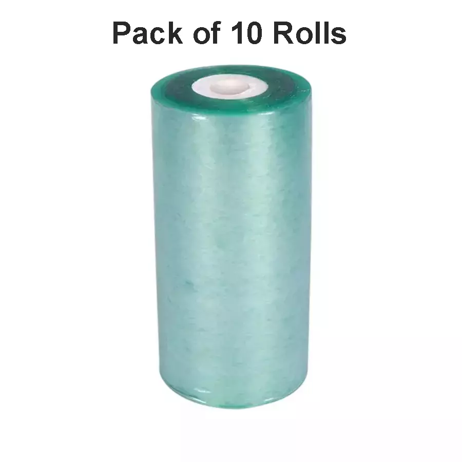 Singhal Stretchable Packing Material Wrap Roll 3 inchx100 m, Transparent Yellow (Pack of 10 Rolls)