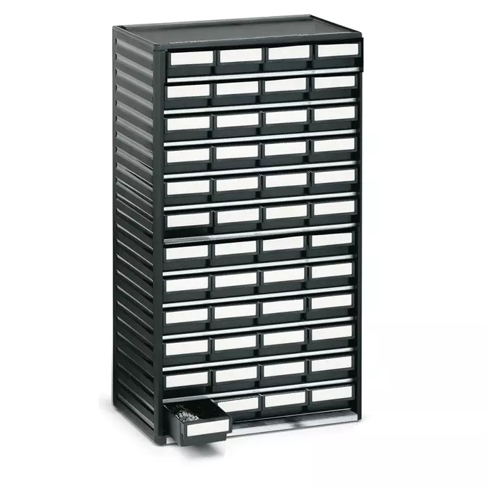 Treston 48 Drawer Storage Unit PP 550 x310 x180 mm Black, 551-4ESD