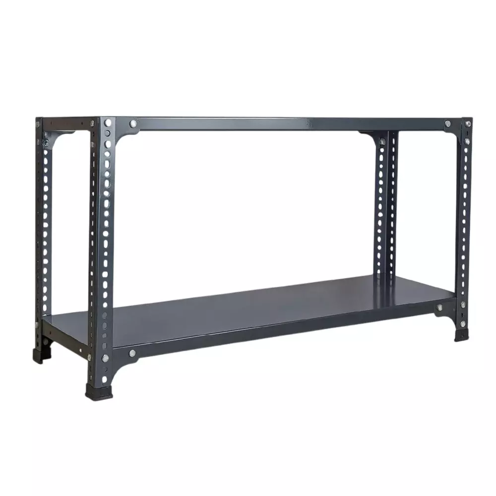 Spacious Shopsy Book Shelf Storage Rack Metal Grey Color 2 Shelves 9x23x30 inch, SP5/SPY/GRY/9x23x30