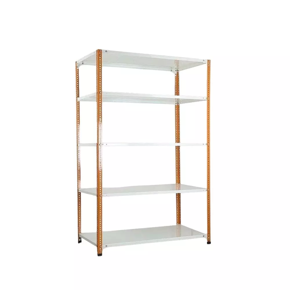 spacious-metal-kitchen-cabinet-orange-and-ivory-5-shelves-12x36x77-inch