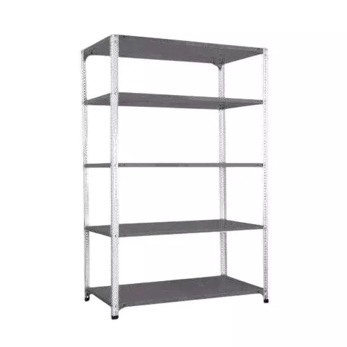 Spacious Metal Kitchen Cabinet White and Grey 5 Shelves 15X36X59 inch Size