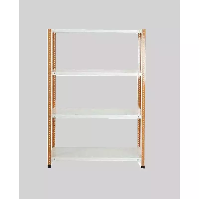 spacious-luggage-rack-iron-orange-and-ivory-4-shelves-12x36x58-inch