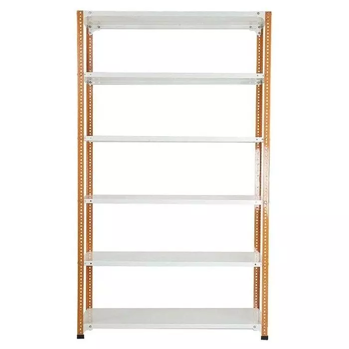 spacious-luggage-rack-orange-and-ivory-color-6-shelves-12x24x86-inch