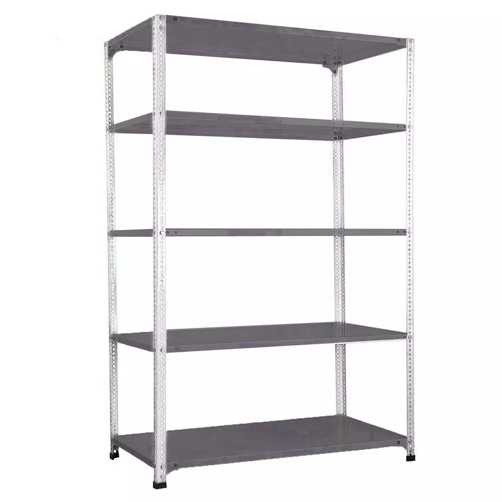 Spacious Luggage Rack Grey and White Color 5 Shelves 12x24x59 inch Size