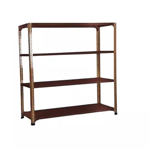 Spacious Luggage Rack Chocolate Brown Color 4 Shelves 18x36x87 inch Size