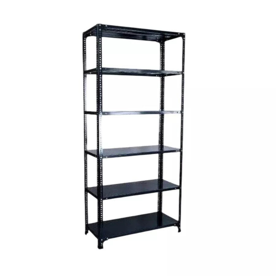 Spacious Luggage Rack Iron Grey Color 6 Shelves 12x24x88 inch Size