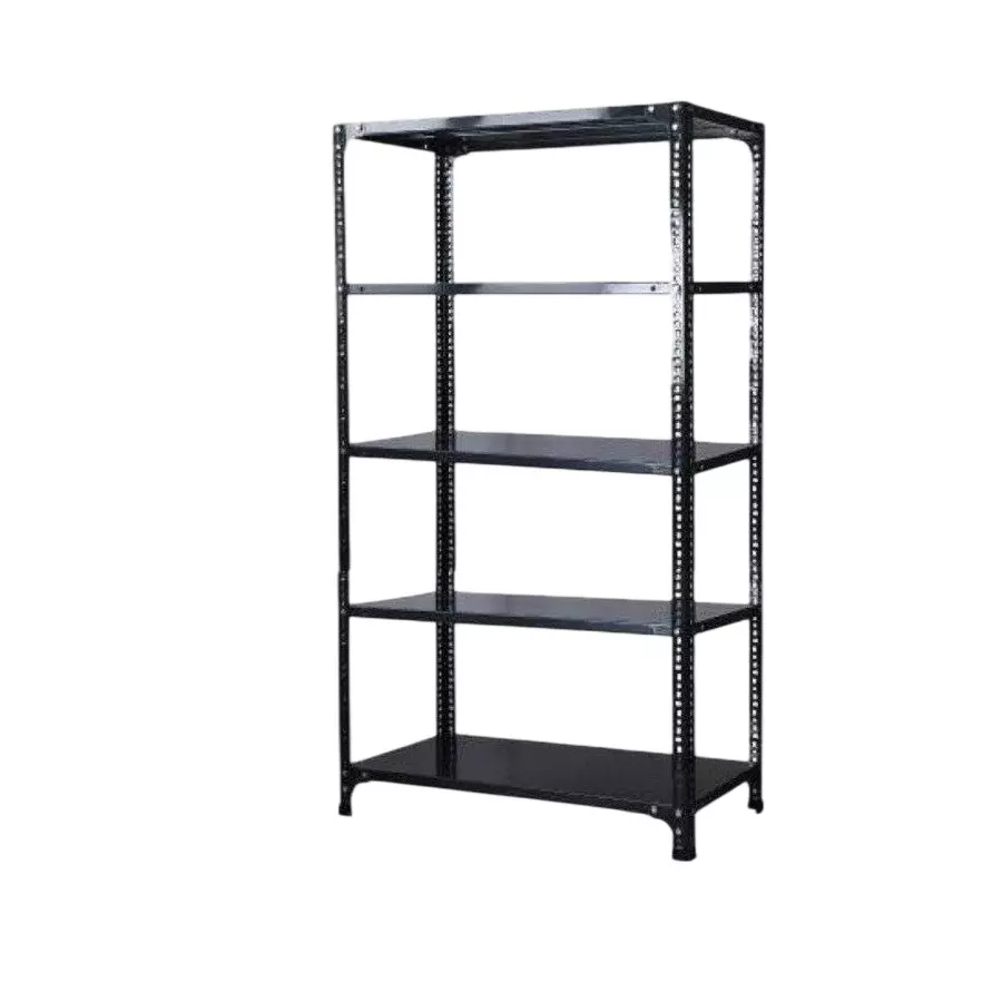 Spacious Luggage Rack Iron Grey Color 5 Shelves 15x36x73 inch Size