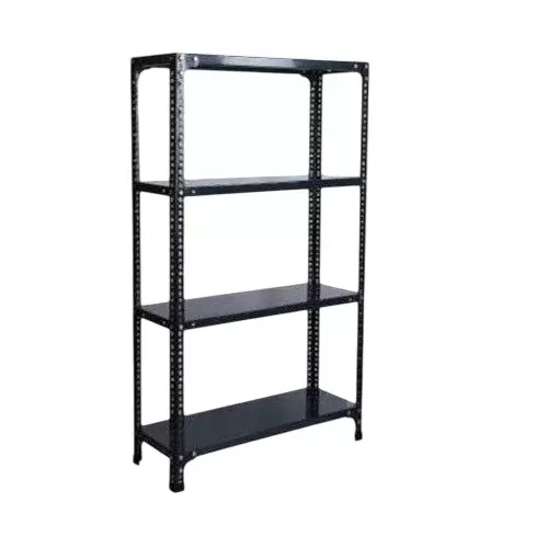 Spacious Luggage Rack Iron Grey Color 4 Shelves 12x36x48 inch Size