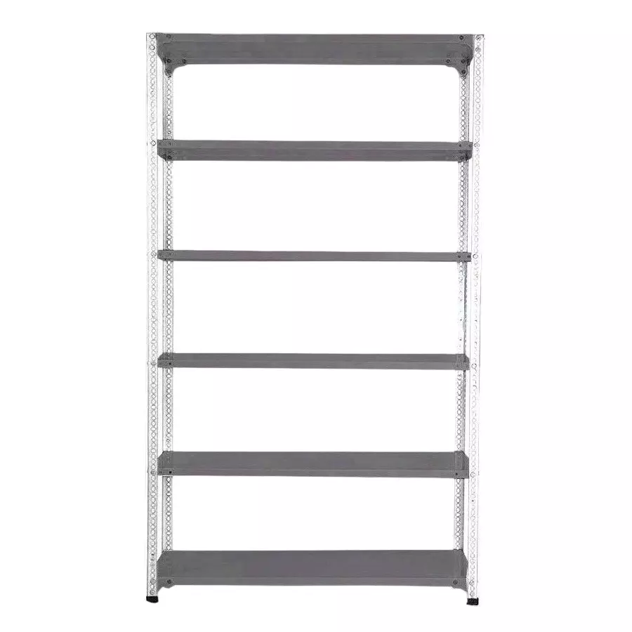 Spacious Luggage Rack White and Grey Color 6 Shelves 12x36x47 inch Size