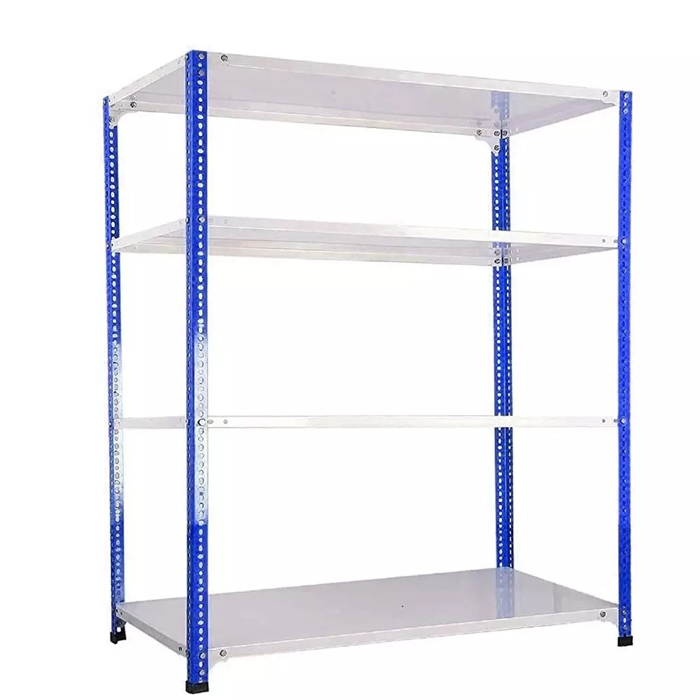 Buy Spacious Luggage Rack Blue and White 4 Shelves 12x36x87 inch Size ...