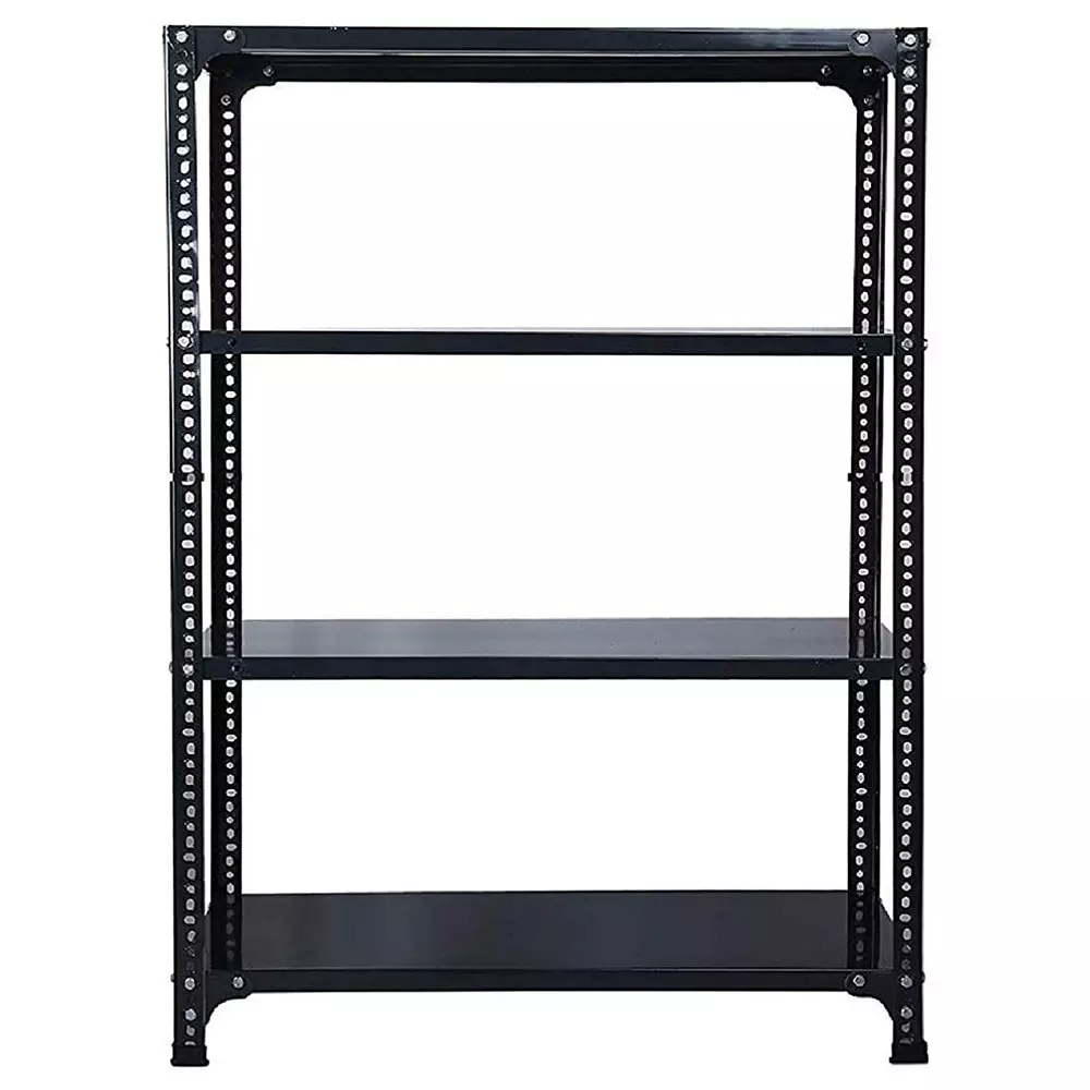 Spacious Luggage Rack Black Color 4 Shelves
