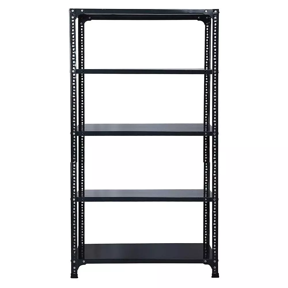 Spacious Luggage Rack Black 5 Shelves 15x36x48 inch Size