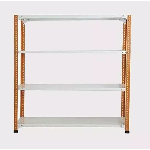 spacious-luggage-rack-iron-orange-and-ivory-4-shelves-12x36x78-inch-size