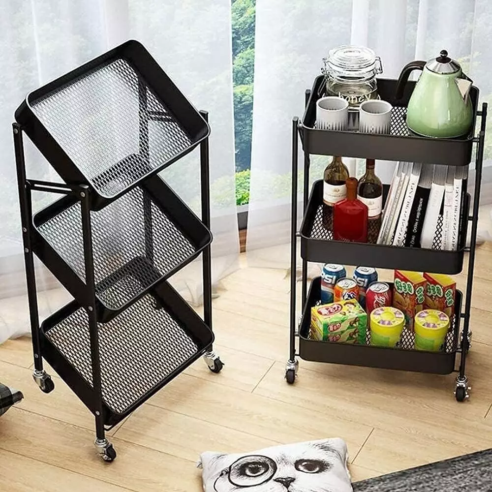 bigapple-multipurpose-foldable-rack-trolley-iron-3-tier-77x46x30-cm-overall-size-black-with-4-rubber-wheels