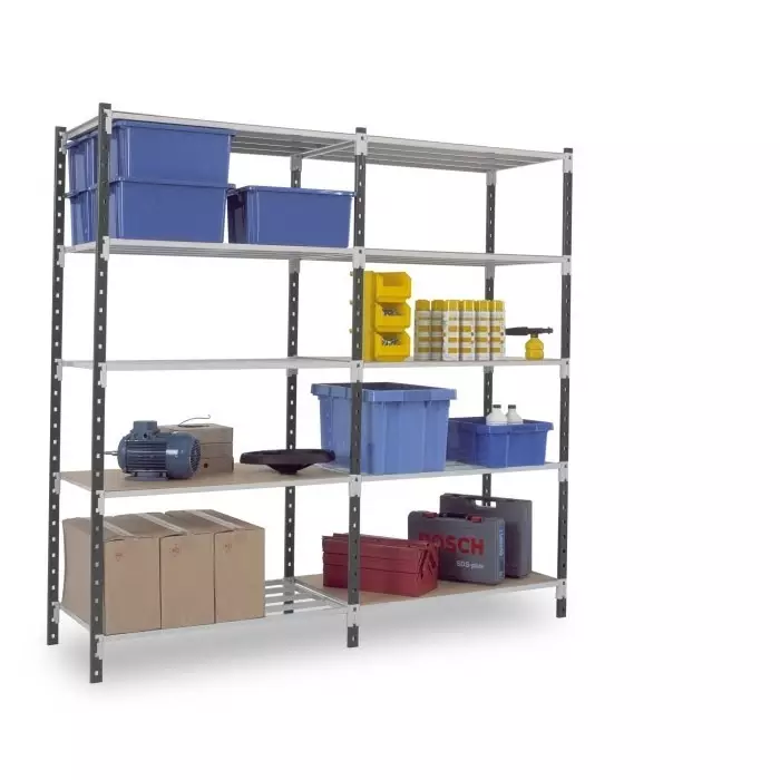 Manorga Steel Dark Grey Light Grey Storage Racking x 400 mm, ZANIVSUPTUB1240A