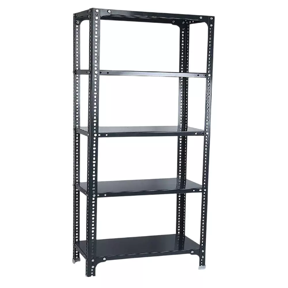 Spacious Metal Kitchen Cabinet Black 5 Shelves 12X24X60 inch Size