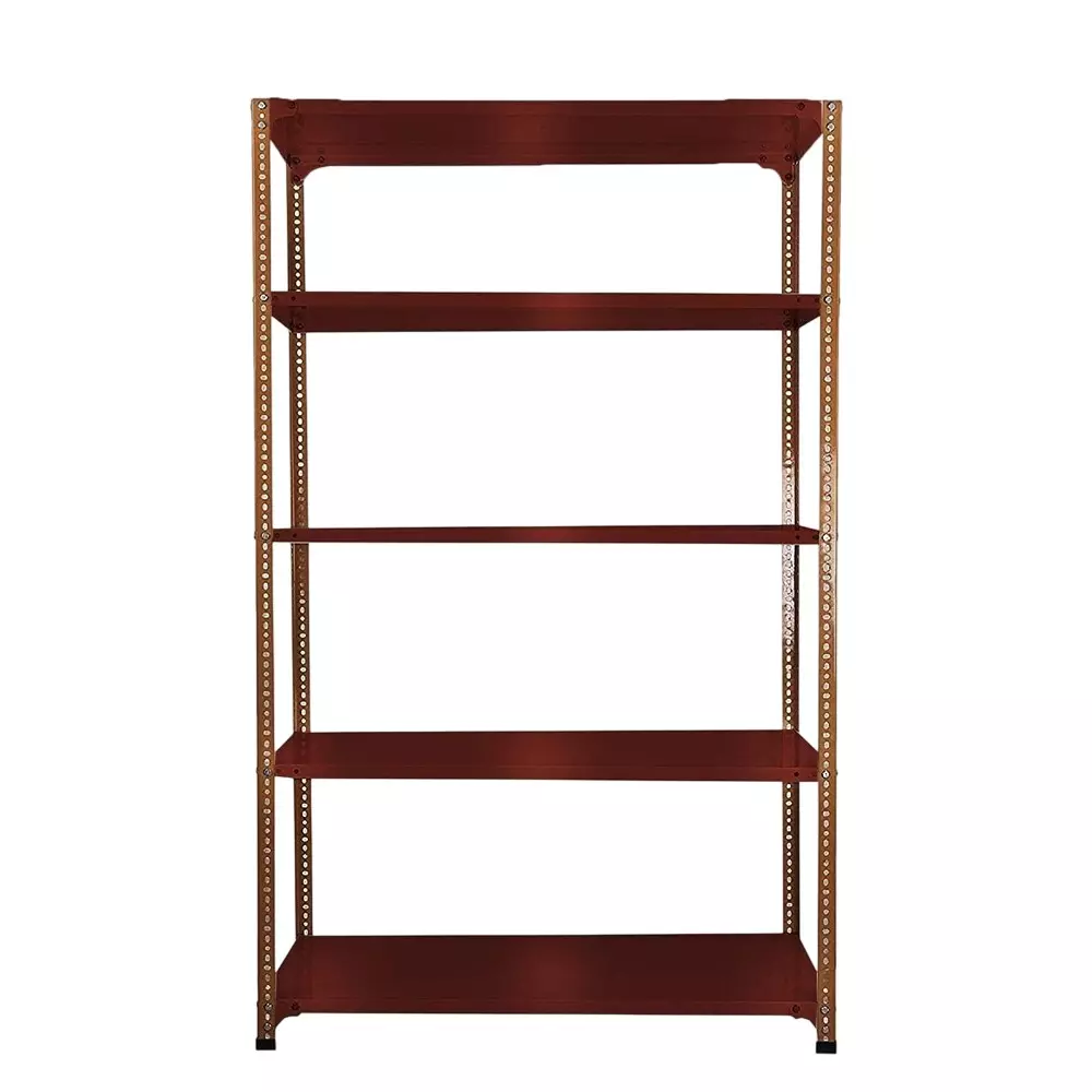 Spacious Metal Kitchen Cabinet Chocolate Brown 5 Shelves 18x36x59 inch Size