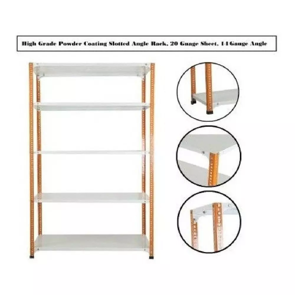 spacious-luggage-rack-orange-and-ivory-color-5-shelves-12x36x79-inch