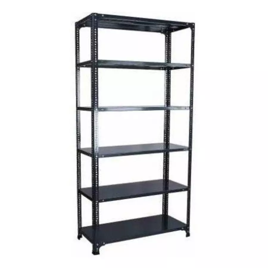 Spacious Luggage Rack Iron Grey Color 6 Shelves 24x36x87 inch Size