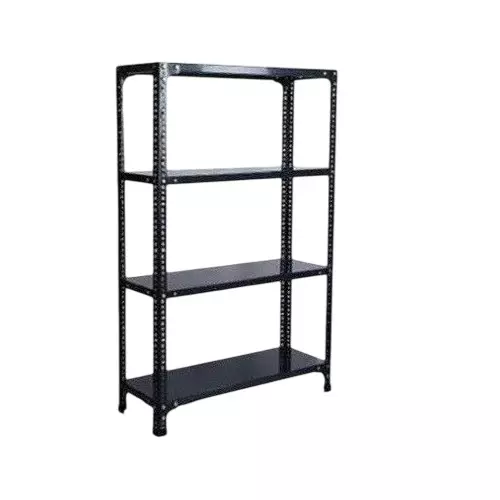 Spacious Luggage Rack Iron Grey Color 4 Shelves 18x36x72 inch Size