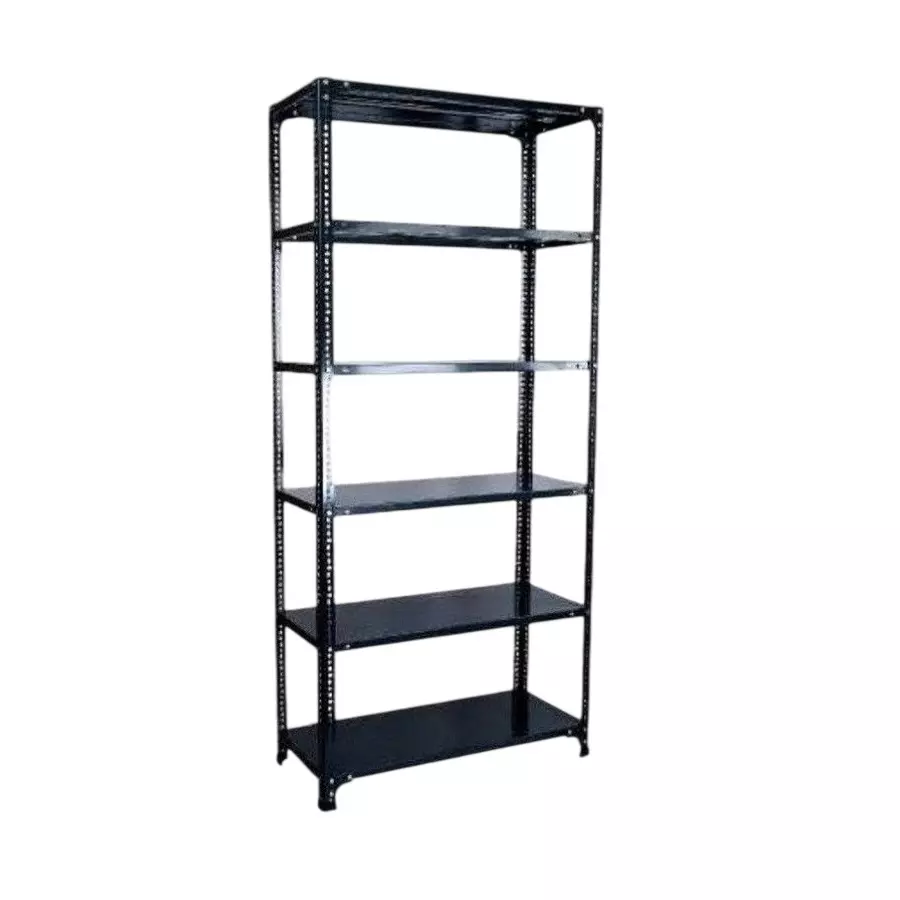 Spacious Luggage Rack Iron Grey Color 6 Shelves 12x24x86 inch Size