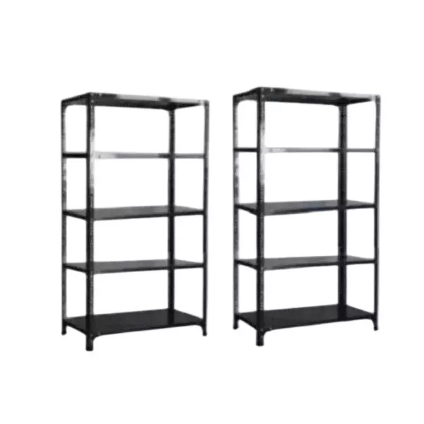 Spacious Luggage Rack Iron Grey Color 5 Shelves 18x36x48 inch Size (Pack of 2)